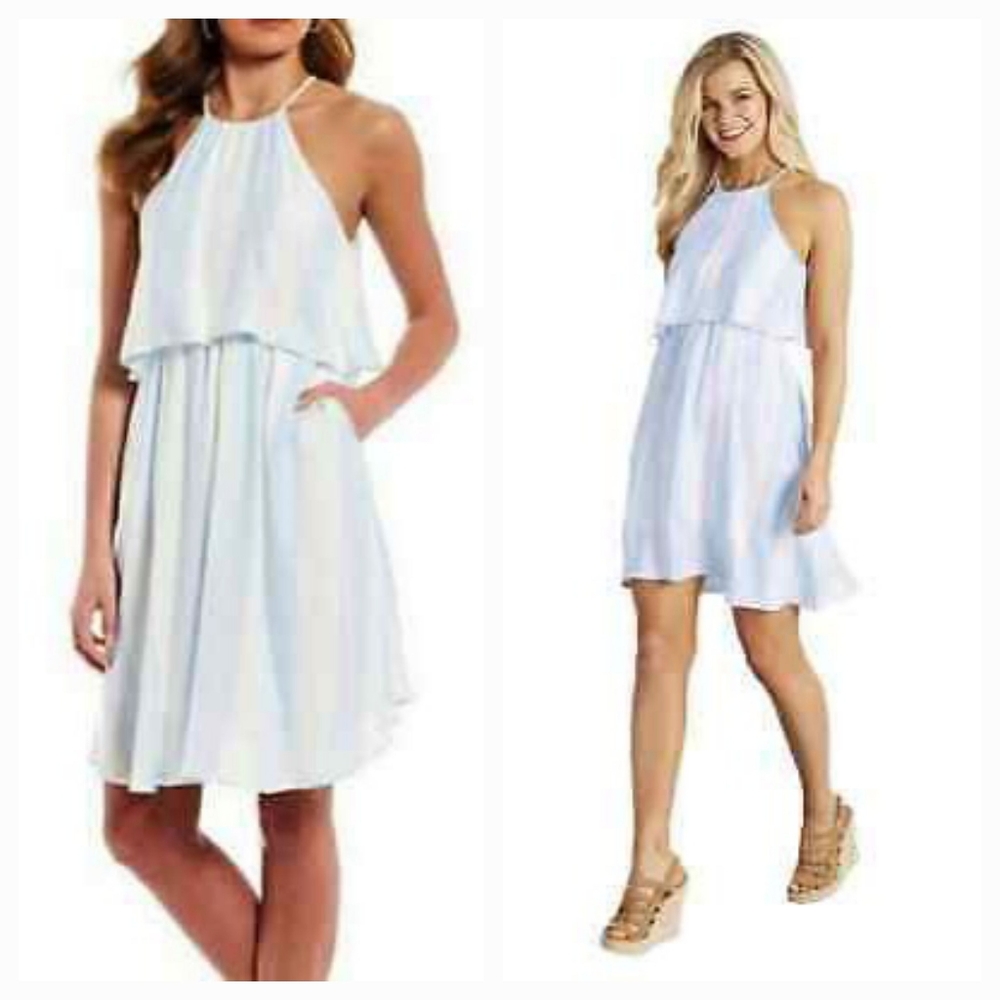 LAUREN  JAMES  NASSAU  STRIPE  OPEN  BACK  DRESS